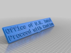 özelleştirilmiş tablo plak ofis 3d print model - Mito3D