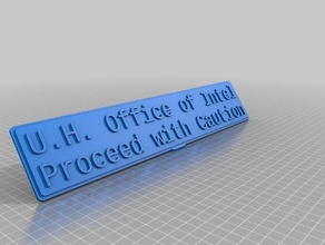 table plaque1 office customized 3d print model - Mito3D