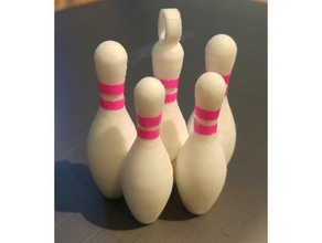 ten pin bowling necklace costume 3d print model - Mito3D