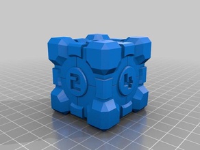 companion cube dice - numbers remix toys & games 3d print model - Mito3D