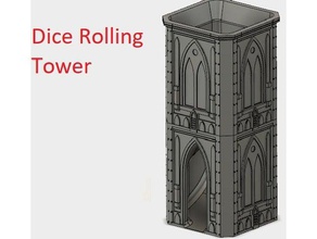 dice rolling tower 3d printing 28mm 40k roller dxsus miniature warhammer40k warhammer 3d print model - Mito3D