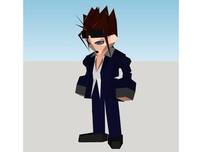 reno - final fantasy vii video games character ff7 ffvii 7 low poly shinra turks game 3d print model - Mito3D