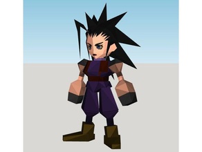 zack fair - final fantasy vii video-Spiele Charakter ff7 ffvii 7 low-poly Videospiel-Charakter 3d print model - Mito3D