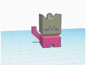 cali gato llavero screwbox llaveros la calibración cat envase de pastillas 3d print model - Mito3D