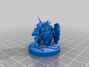 dwarf paladin axe toys & games 3d print model - Mito3D