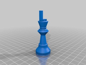 rei l peça de xadrez 3d print model - Mito3D