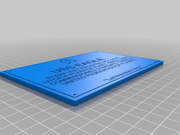 uss águila registro de la placa signos y logotipos película en las películas proposición star trek 3D print model - Mito3D