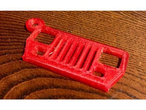 jeep yj ızgara Anahtarlık v2 3d baskı jeepgrill jeepgrille ızgarası 3d print model - Mito3D