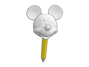 mickey mouse crayon topper - remix accessoires 3d print model - Mito3D
