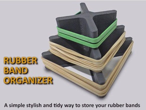 rubber band organizer organization classrom gift handy home household idea new office organized practical school storage tidy unique useful workshop 3d print model - Mito3D