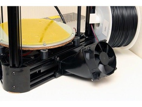80mm fan duct micromake delta printer 3d parts cooling kossel 3d print model - Mito3D