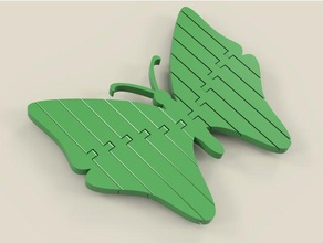 flexi artikuliert butterfly style 2 Tiere vorgeformte Tier Schmetterling fusion 360 klappbare Modell 3d print model - Mito3D