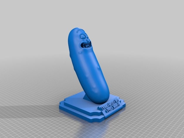 pickle rick podium text models morty 3D print model - Mito3D