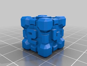 d6 companheiro cubo de dados - grandes números remix brinquedos & games 3d print model - Mito3D