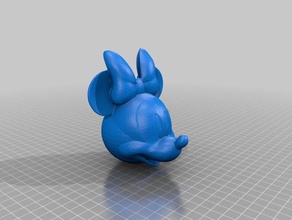 minnie mouse testa solo remix art 3d print model - Mito3D
