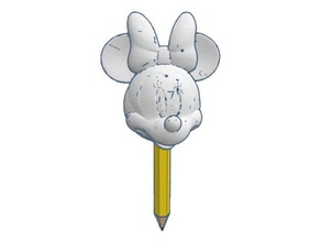 minnie mouse crayon topper - remix accessoires 3d print model - Mito3D