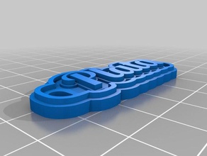 plata de la cadena signos y logotipos personalizado 3d print model - Mito3D