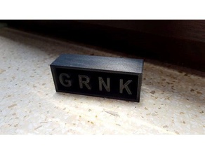 gronkh badge - grnk logo signs & logos fan fanart label 3d print model - Mito3D
