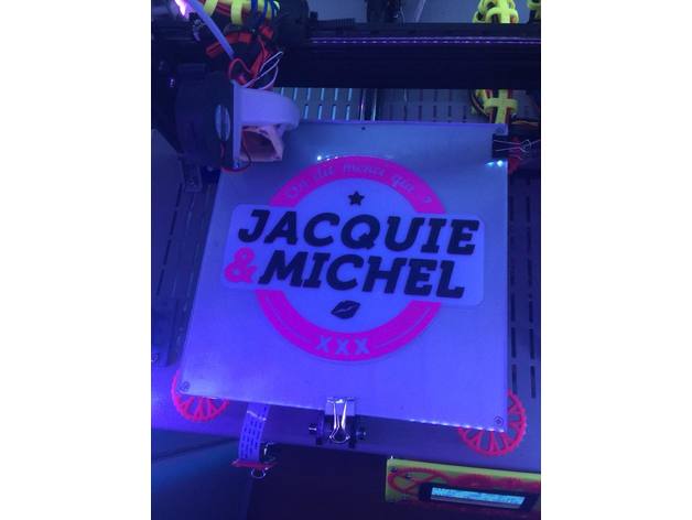 jacquie et michel logo 2d art de la marque jackie jackie&michel 3D print model - Mito3D