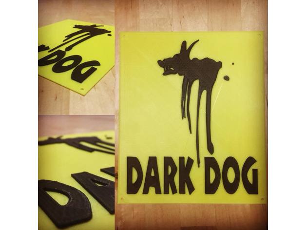 darkdog logotipo Arte 2d este a marca redbull 3D print model - Mito3D