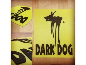 darkdog-logo 2d-Kunst boisson Marke darkdog logo redbull 3d print model - Mito3D