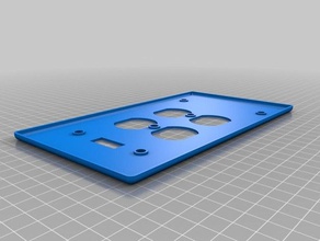 my customized combo wall switch plate + - lego replacement parts 3d print model - Mito3D