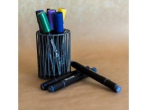 pencil cup office holder pen 3d print model - Mito3D