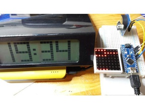 8x8 32x32mm word clock based microwordclock electronics deutsch display ds3231 german max7219 micro rtc wordclock 3d print model - Mito3D