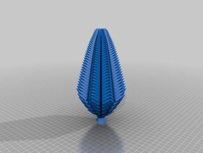 parametric pinecone straight math art customized 3d print model - Mito3D