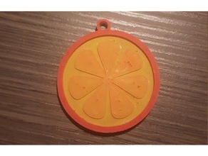 laranja chaveiro chaveiros frutas tropical 3d print model - Mito3D