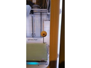 ultimaker 3 printed solid enclosure door knob 3d printer accessories 3d print model - Mito3D