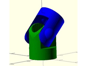 hohles Fass-Scharnier Teile Zylinder Scharnier hohl linear 3d print model - Mito3D