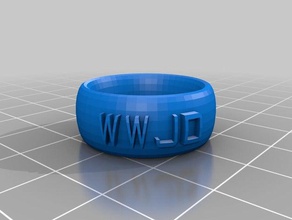 wwjd ring fashion customized 3d print model - Mito3D