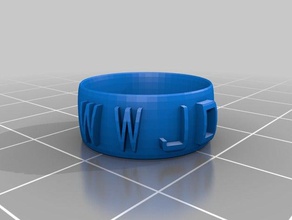 wwjd anel menor dedos a moda personalizado 3d print model - Mito3D