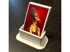 portre kartvizit sahibi ofis iş kartı tutucu 3d print model - Mito3D