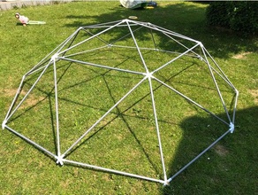 geodesic dome connectors 16mm pvc pipe outdoor & garden 3d print model - Mito3D