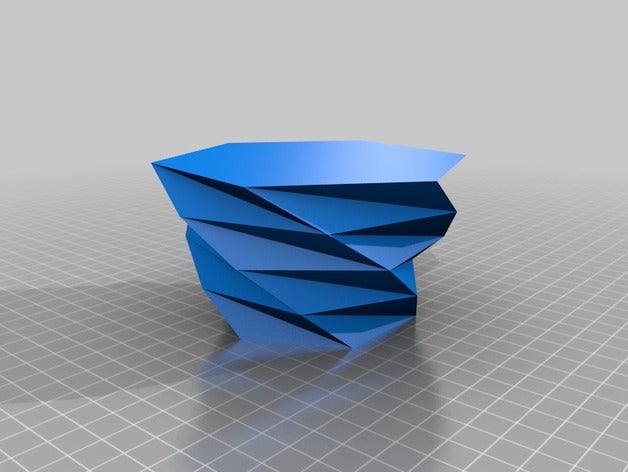 meine angepasste verdrehten polygon vase Container kundengebundene 3D print model - Mito3D