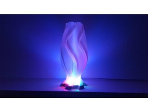 golden wave Lampe Dekor Innenraum-Beleuchtung Lampen Lampenschirm led-Lampen die led-Beleuchtung Beleuchtung spiralized spiral-vase-Modus spiral vase drucken vase-Modus vaso spirale 3d print model - Mito3D