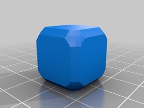 d6 futuristic square curve dice - blank toys & games 3d print model - Mito3D