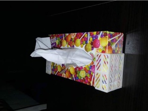 paper tissue box wall mount organization household 3d print model - Mito3D
