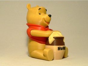 winnie pooh - smooth animals bear cartoon 3d print model - Mito3D