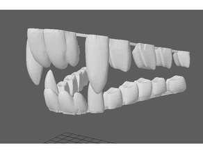 fursuit dentes - versão 1 traje animais pawpet fantoche os 3d print model - Mito3D