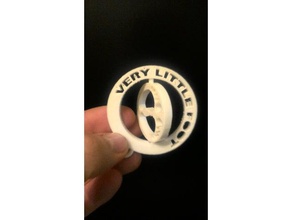 very little foot keychain keychains key medallion revolving round 3d print model - Mito3D