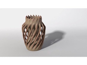 twisted cup sculture art tazza la decorazione ornamento scultura vaso il 3d print model - Mito3D