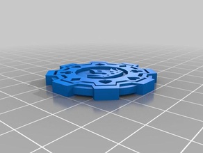 futuristic gears poker chip toys & games 3d print model - Mito3D
