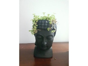 buddha pot plant cilindrical outdoor & garden budda flower pots 3d print model - Mito3D