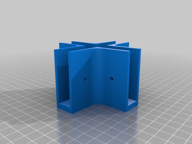 x bracket 15mm no bracing w holes organization customized 3D print model - Mito3D