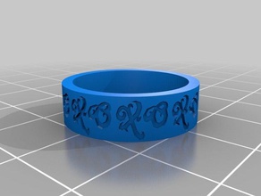 xo los anillos personalizado 3d print model - Mito3D