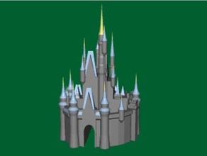 cinderella's castle disney world buildings & structures 3d print model - Mito3D