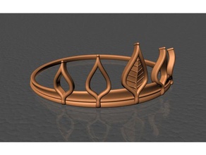 la corona gioielli re foglia principessa 3d print model - Mito3D